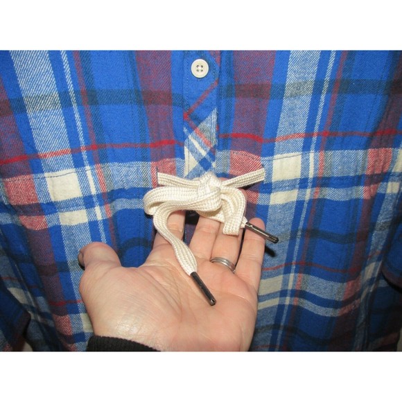 EMS Eastern Mountain Sports Womens Plaid Button Front Flannel Tunic Shirt Size L - Picture 7 of 10